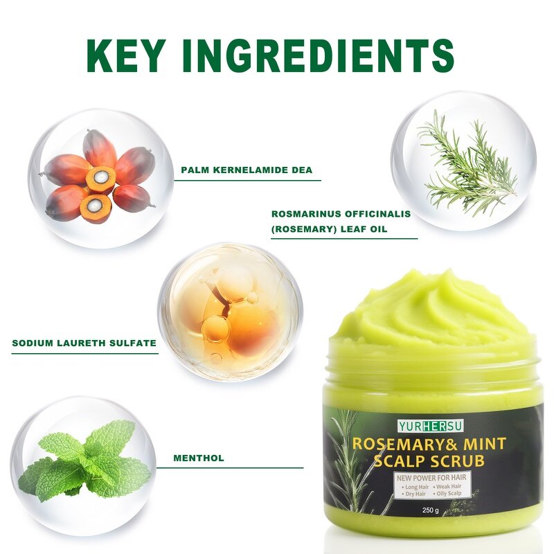 Rosemary Scalp Scrub - Manufacturer - Deep Cleansing Shampoo Hair Growth Massager