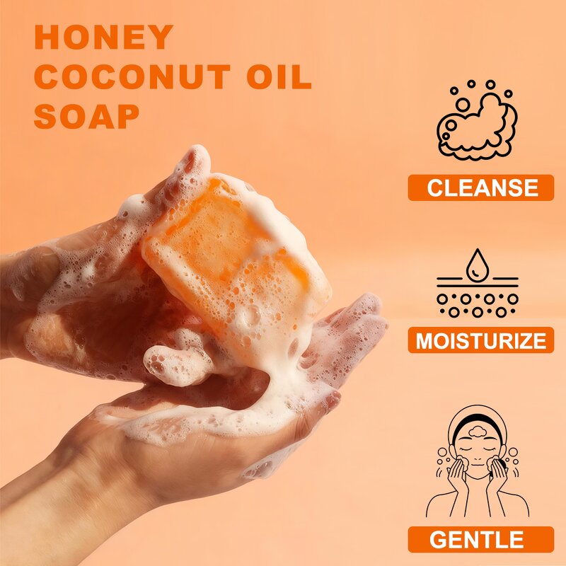 Honey Coconut Soap Bar - Manufacturer - Wholesale Natural Olive Oil Deep Moisturizing