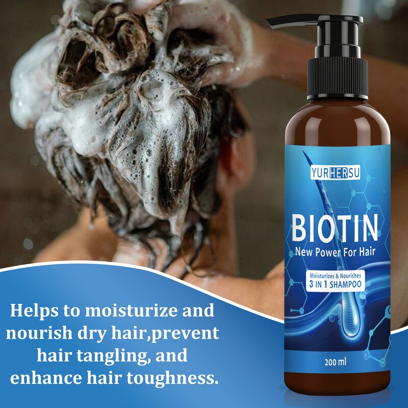 Biotin Shampoo - Manufacturer - 3-in-1 Nourishing Moisturizing Soft Repair Hair Care