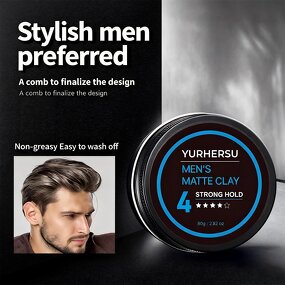 Hair Styling Clay - Manufacturer - Private Label Men Lightweight Non-Greasy Strong Hold