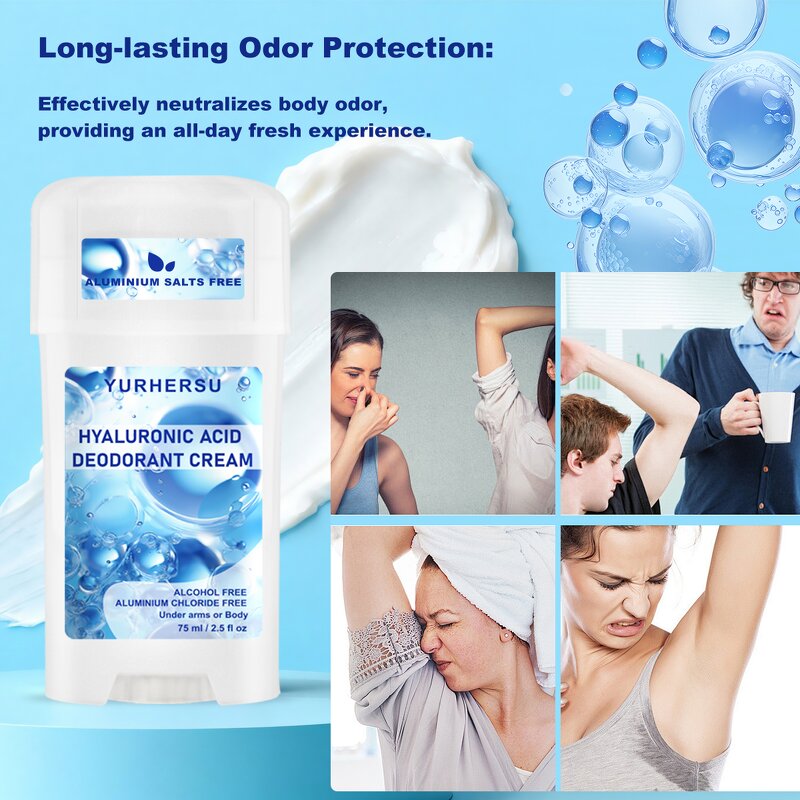 Hyaluronic Acid Deodorant Cream - Manufacturer - Alcohol-Free Daily Underarm Moisturizing