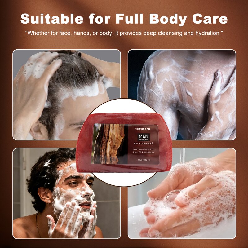Sandalwood Soap Bar - Manufacturer - Private Label Luxury Essential Oil Men Daily Cleansing