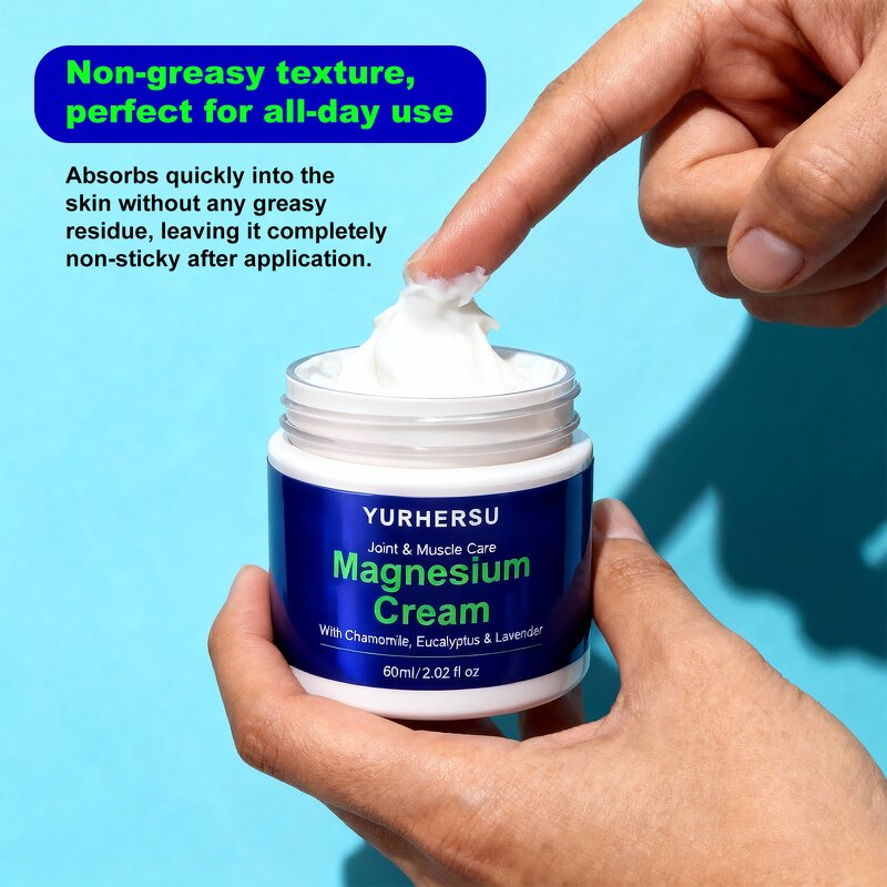 Magnesium Cream - Manufacturer - Chamomile Eucalyptus Lavender Non-Sticky Joint Muscle