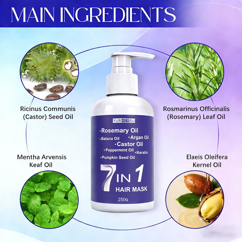 Leave in Hair Mask - Manufacturer - 7 in 1 No Rinse Frizz Control Heat Protectant