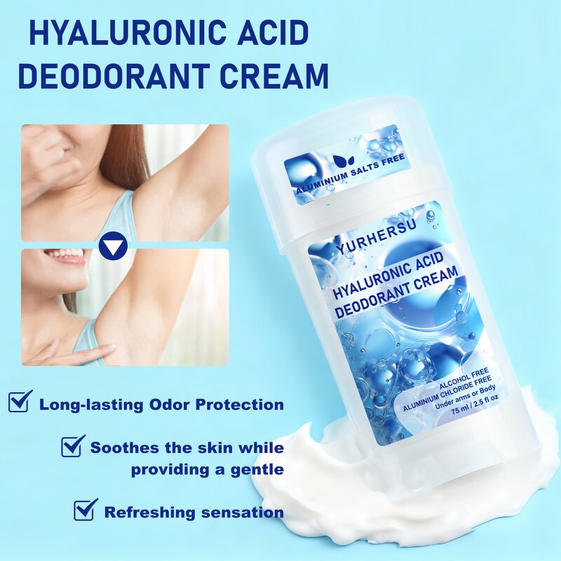 Hyaluronic Acid Deodorant Cream - Manufacturer - Shea Butter Aluminum Free Skin Hydration