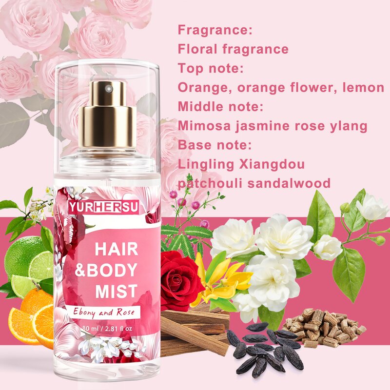 Hair Body Mist - Manufacturer - Private Label Rosa Damascena Glycerin Castor Oil Floral