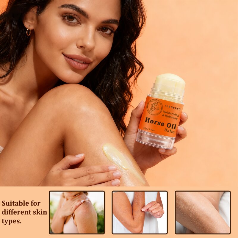 Horse Oil Balm Stick - Manufacturer - Multi-Purpose Dry Skin Cuticles Minor Irritations Primer