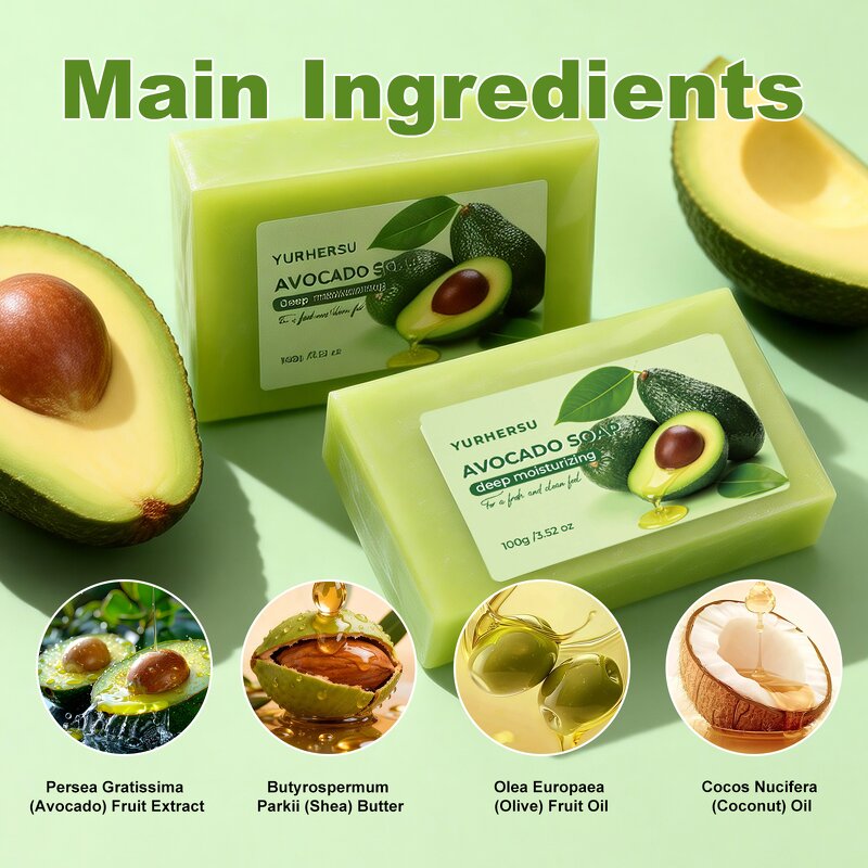 Avocado Soap Bar - Manufacturer - Wholesale Shea Butter Olive Oil All Skin Types