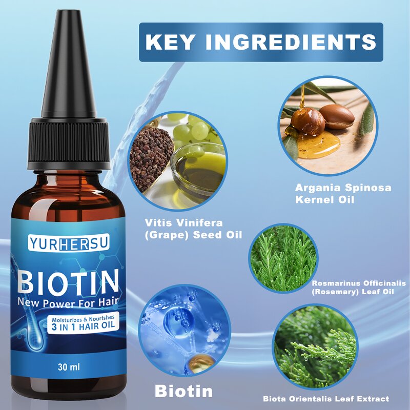 Biotin Hair Oil - Manufacturer - 3-in-1 Hair Loss Prevention Nourishing Essential Oil