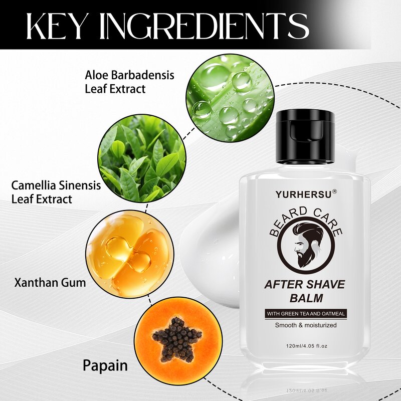 After Shave Balm - Manufacturer - Green Tea Oatmeal Soothes Hydrates Non-Greasy