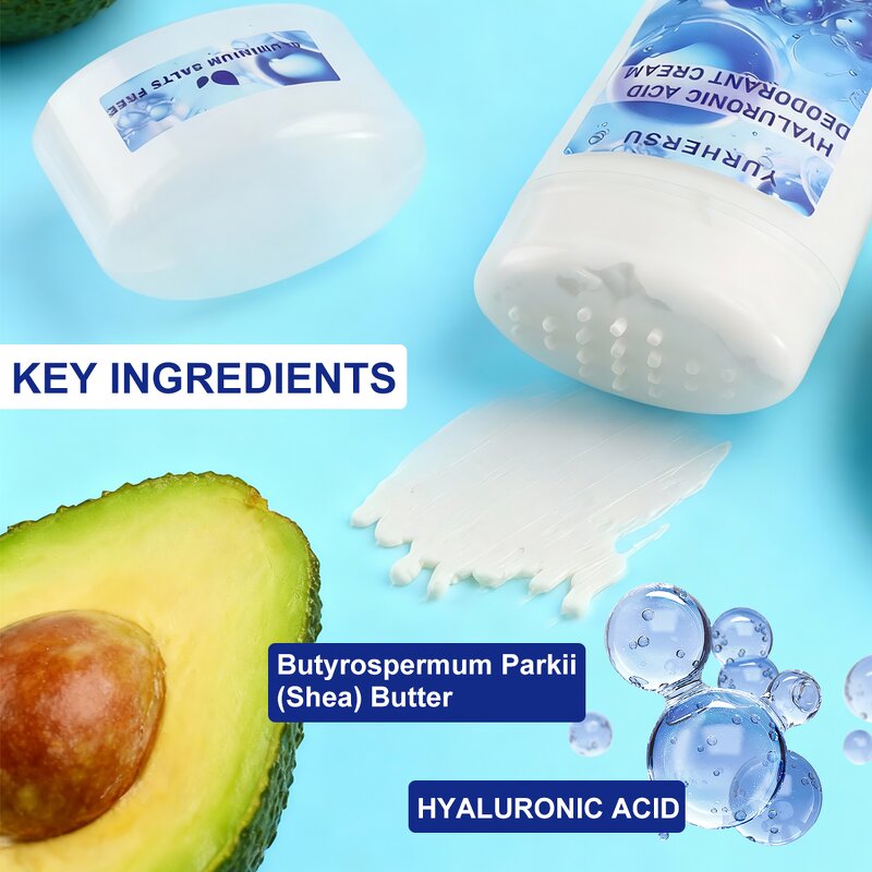 Hyaluronic Acid Deodorant Cream - Manufacturer - Shea Butter Aluminum Free Skin Hydration