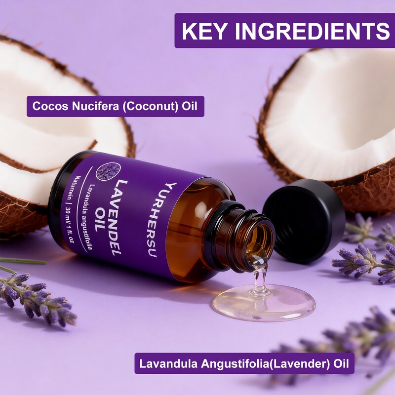 Lavender Body Oil - Manufacturer - Private Label Relaxing Massage Aromatherapy Coconut