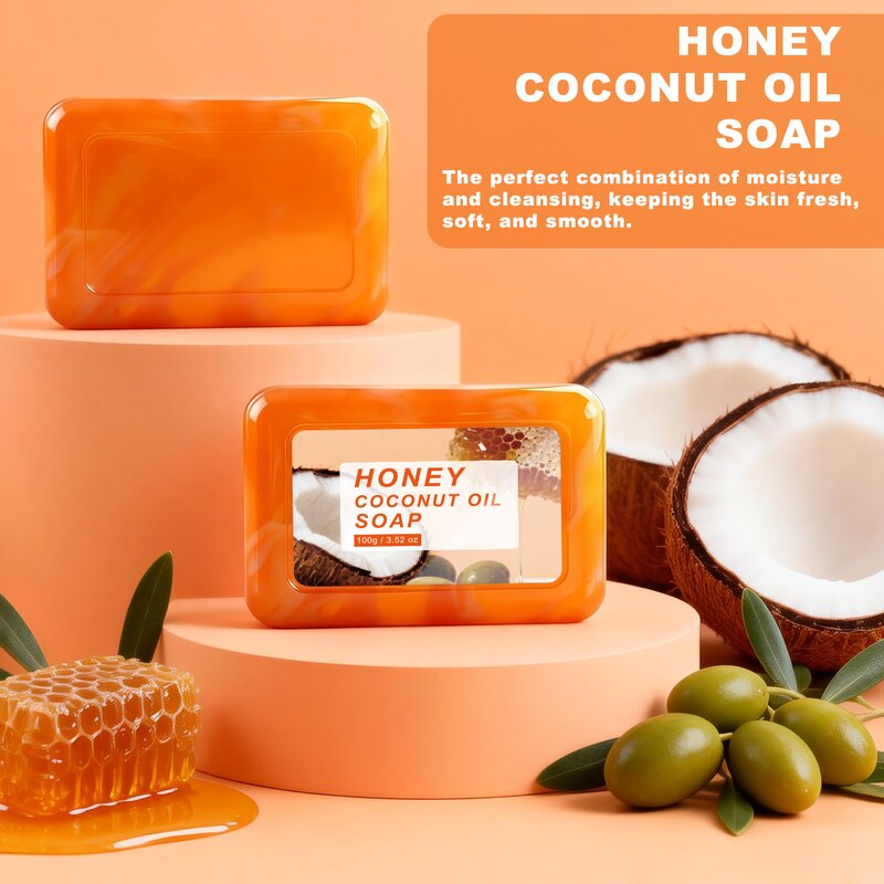 Honey Coconut Soap Bar - Manufacturer - Private Label Natural Gentle Cleansing Moisturizing