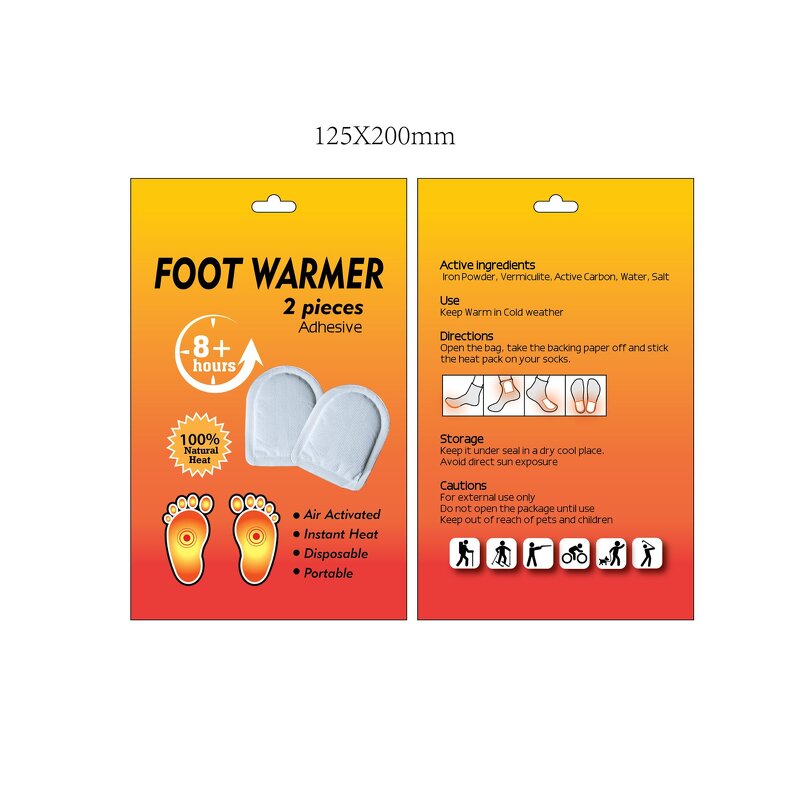 Heated Foot Warmers - Manufacturer - Winter U-Shaped Self Heating Adhesive Disposable