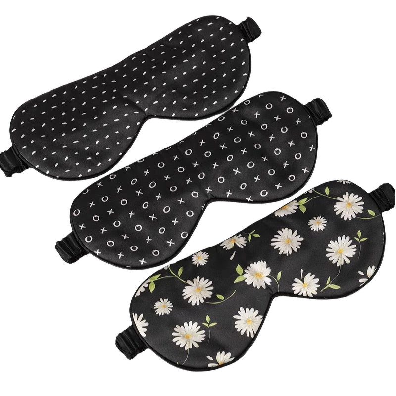 Silk Sleep Eye Mask - Manufacturer - Printed Adjustable Strap Zero Eye Pressure
