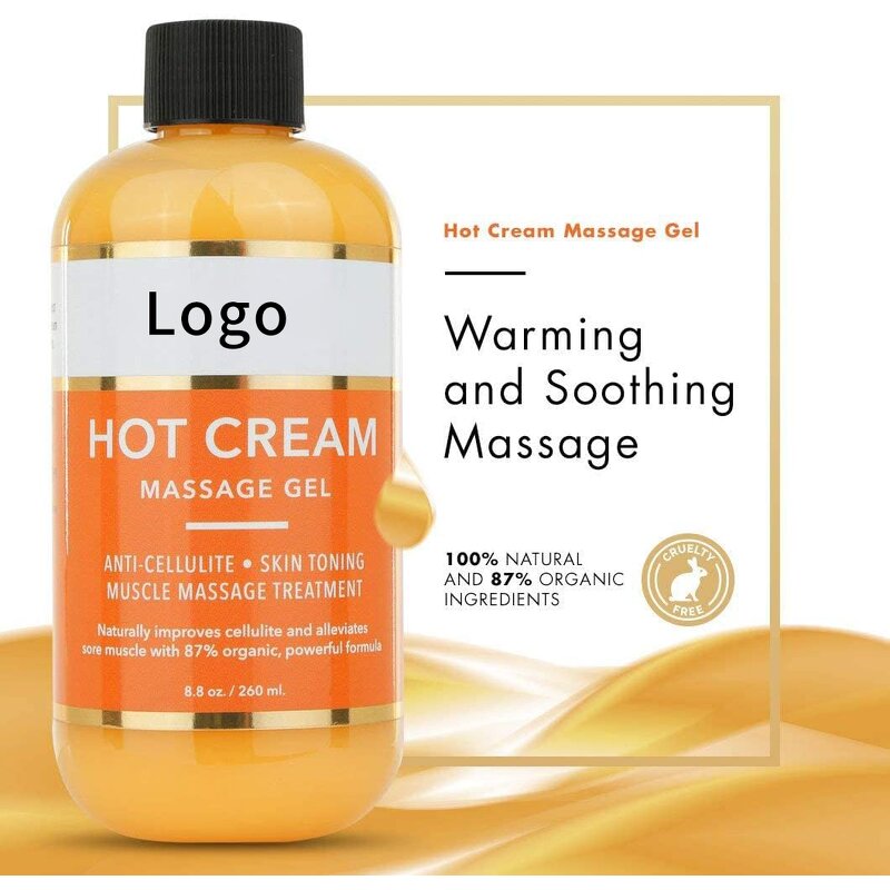 Massage Oil Gel - Manufacturer - Wholesale Private Label Essential Oil Hot Cream Cellulite