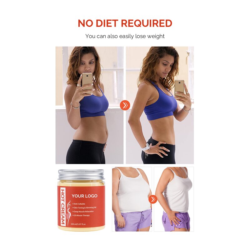 Slimming Cream - Manufacturer - Private Label OEM Ginger Hot Gel Belly Fat Burn Organic