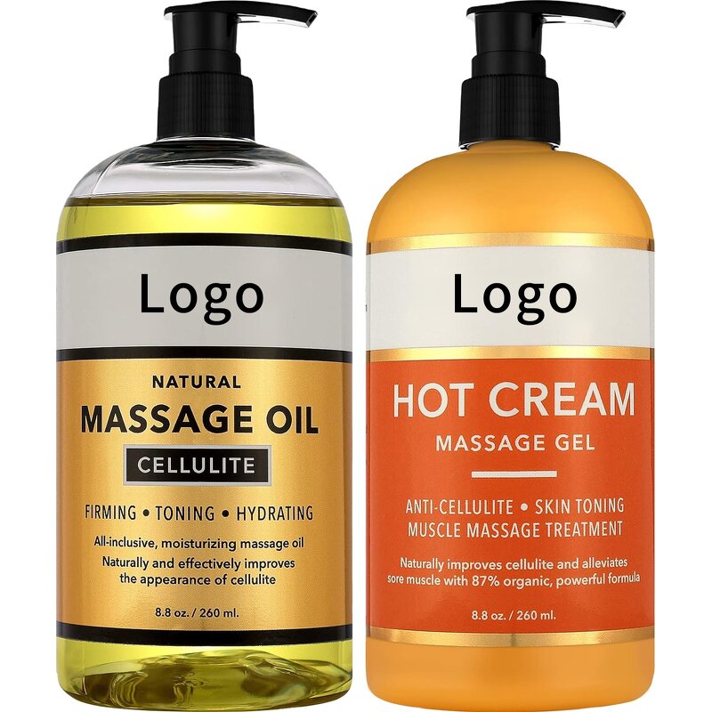 Massage Oil Gel - Manufacturer - Wholesale Private Label Essential Oil Hot Cream Cellulite