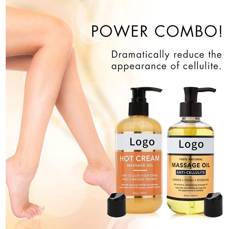 Massage Oil Gel - Manufacturer - Wholesale Private Label Essential Oil Hot Cream Cellulite