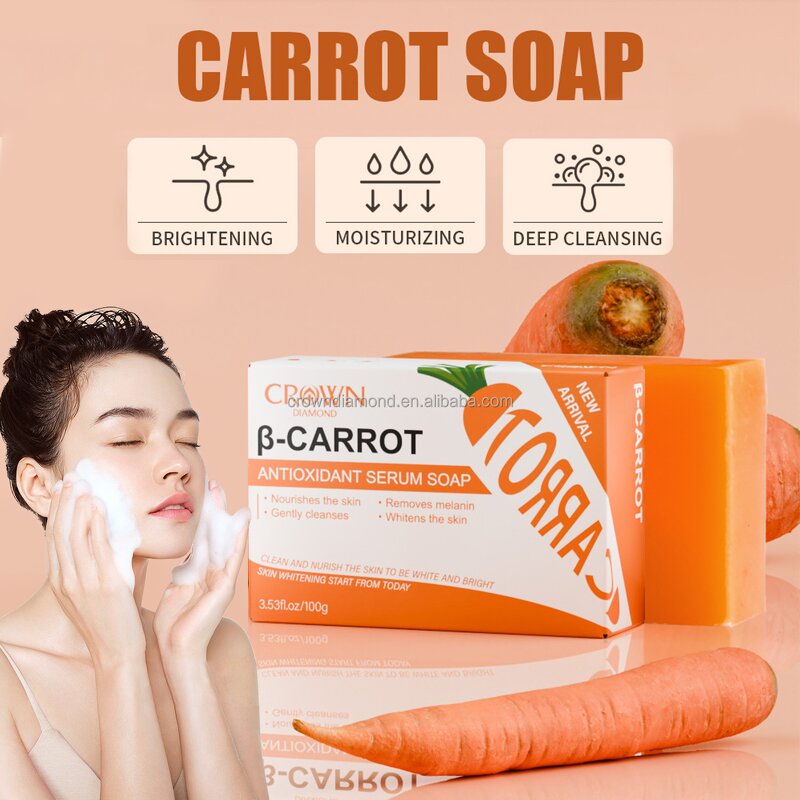 Carrot Soap - Manufacturer - Private Label Natural Organic Anti Acne Lightening Dark Spot Whitening