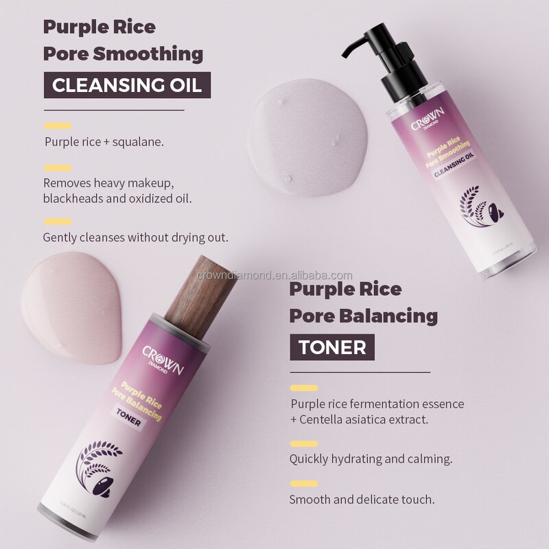 Purple Rice Facial Kit - Manufacturer - Hot Selling 4Pcs Niacinamide Anti Acne Dark Spot Remove