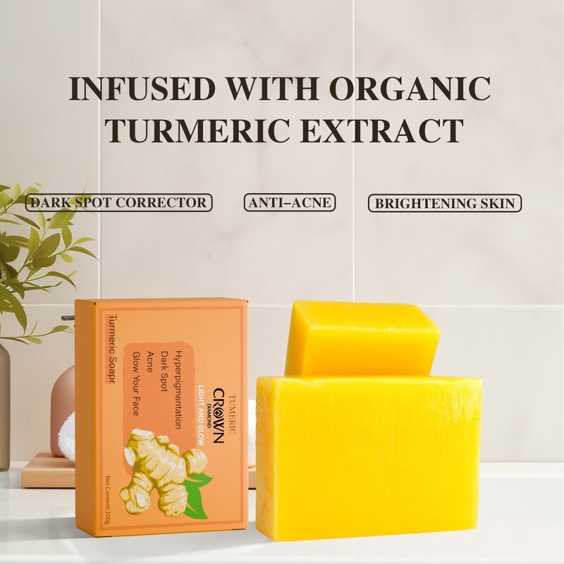 Turmeric Soap - Manufacturer - Wholesale Natural Organic Anti Aging Acne Lightening Peeling Glow