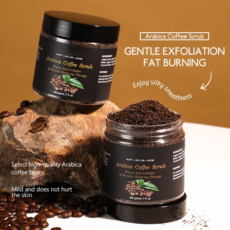 Coffee Body Scrub - Manufacturer - Luxury Dead Sea Salt Mild Deep Cleanse Whitening Brightening