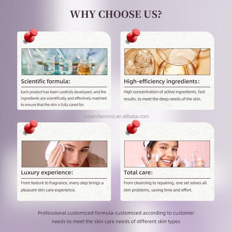 Purple Rice Facial Kit - Manufacturer - Hot Selling 4Pcs Niacinamide Anti Acne Dark Spot Remove