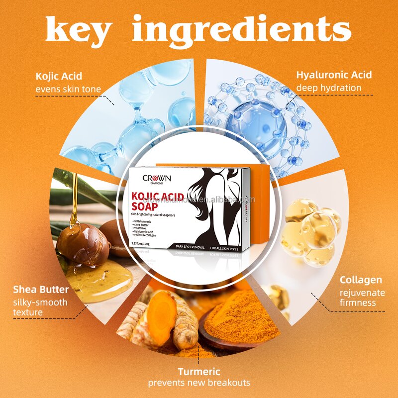 Kojic Acid Soap - Manufacturer - Custom Logo Brightening Pigmentation Dark Spots Skin Lightening