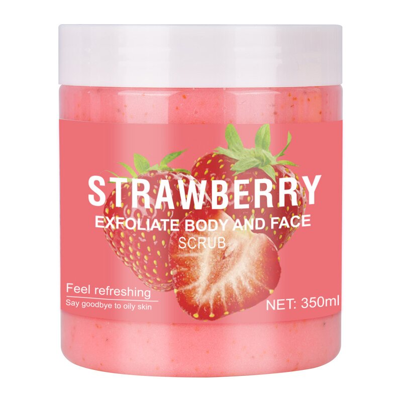 Strawberry Body Scrub - Manufacturer - Organic Whipped Avocado Exfoliating Cleansing Skin Smoothing