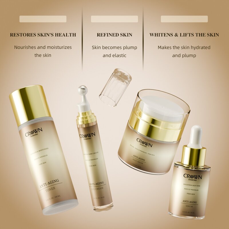 Facial Skin Care Set - Manufacturer - Private Label 4Pcs Peptides Vitamin C Retinol Firming