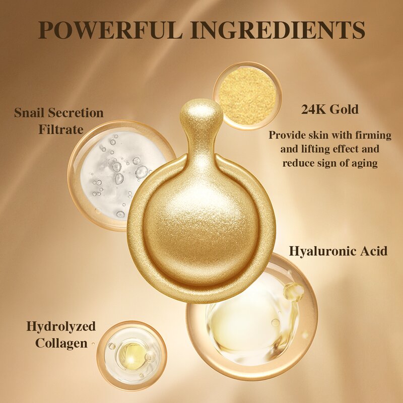 Gold Collagen Eye Mask - Manufacturer - Rejuvenating Tightening Fine Lines Fade Dark Circles Firming