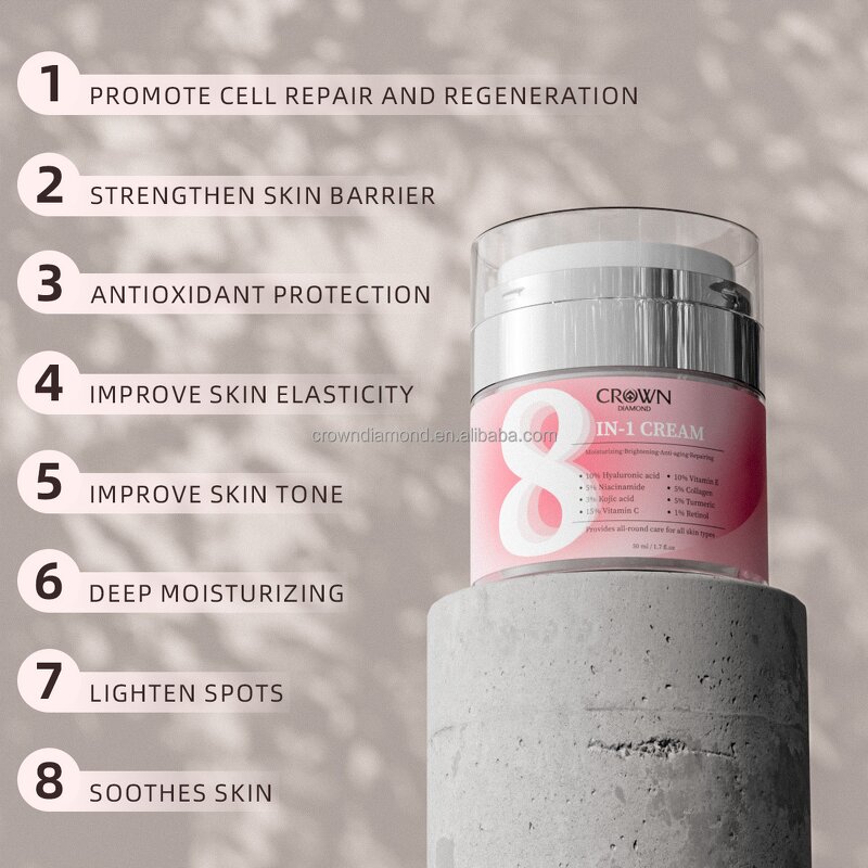 Face Cream - Manufacturer - 8 in 1 Natural Moisturizing Dark Spot Remover Anti Aging Whitening