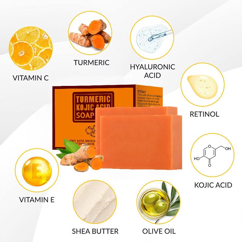 Turmeric Kojic Acid Soap - Manufacturer - Wholesale Natural Handmade Anti Acne Dark Spot Remover Brightening