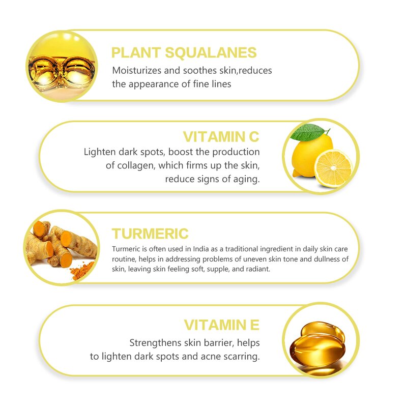 Turmeric Face Oil - Manufacturer - Private Label Glow Brightening Vitamin C Skin Lightening Moisturizer