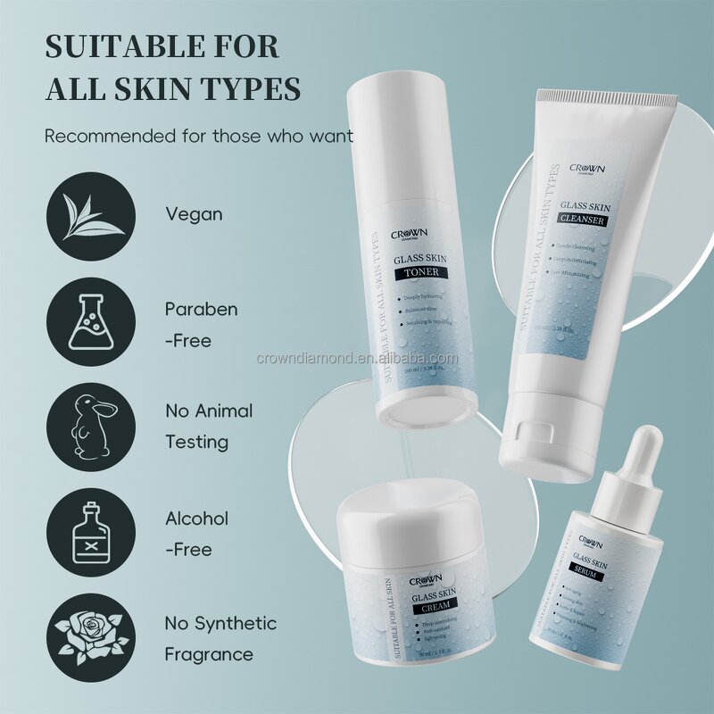 Glass Skin Care Set - Manufacturer - Korean Custom Logo Cleansing Hydrating Firming Anti Aging