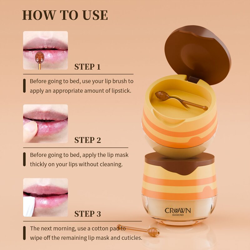 Honey Lip Mask - Manufacturer - Custom Korean Skincare Anti-Freeze Fade Lip Lines Deep Moisturizing