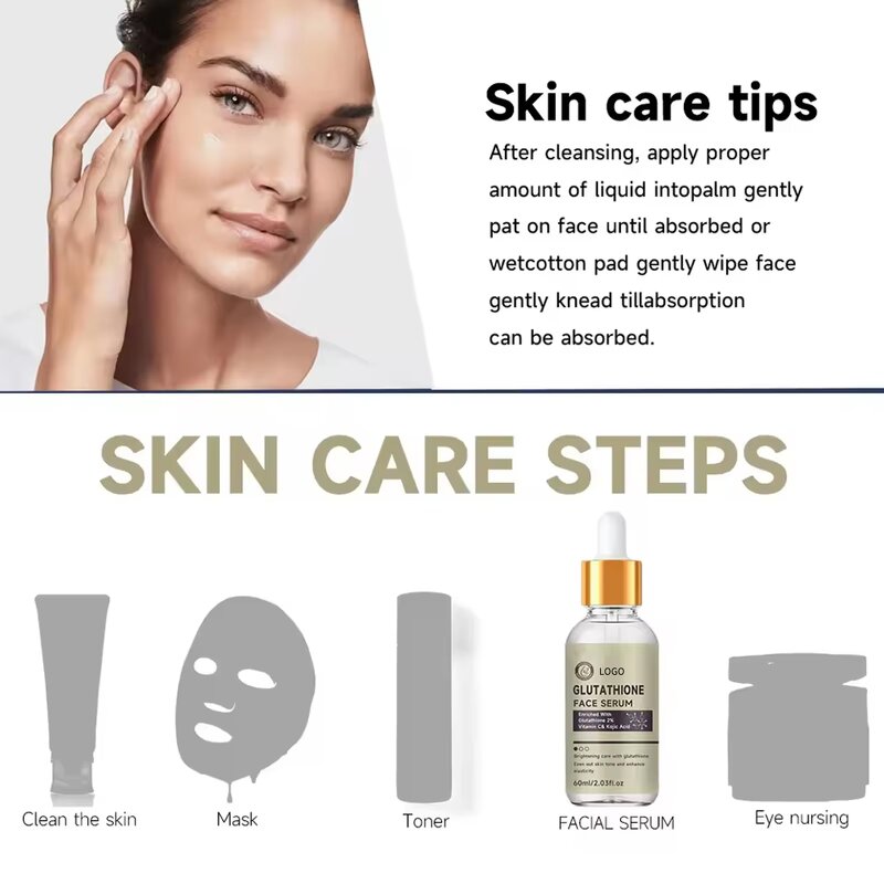 Glutathione Facial Serum - Manufacturer - Private Label Moisturizing Nourish Brighten Skin Tone