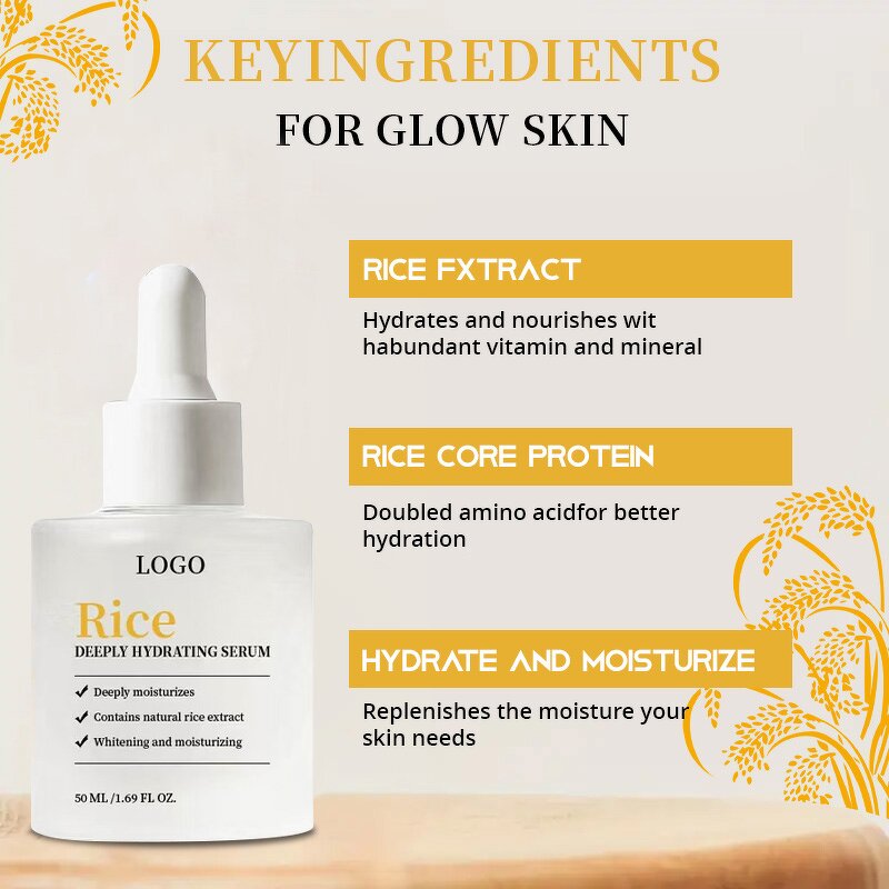 Rice Face Serum - Manufacturer - Private Label Natural Organic Blackhead Remover Firming Whitening