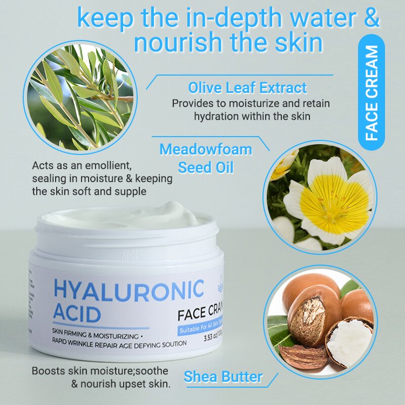 Hyaluronic Acid Skin Care Set - Manufacturer - Private Label Anti-Aging Collagen Face Moisturizer Kit