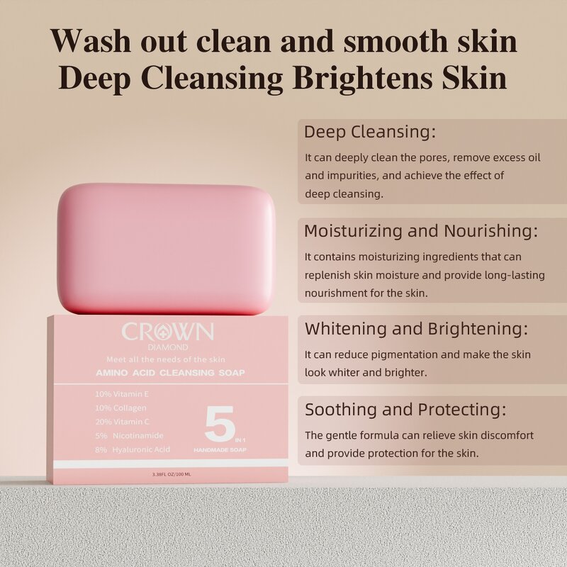 5 in1 Face Soap - Manufacturer - Private Label Natural Handmade Brightening Exfoliating Anti Acne