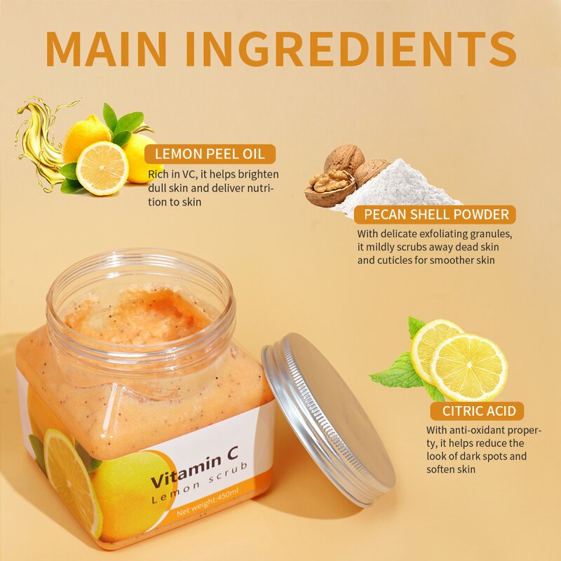 Fruit Body Scrub - Manufacturer - Private Label Organic Vitamin C Moisturizing Repair Exfoliating