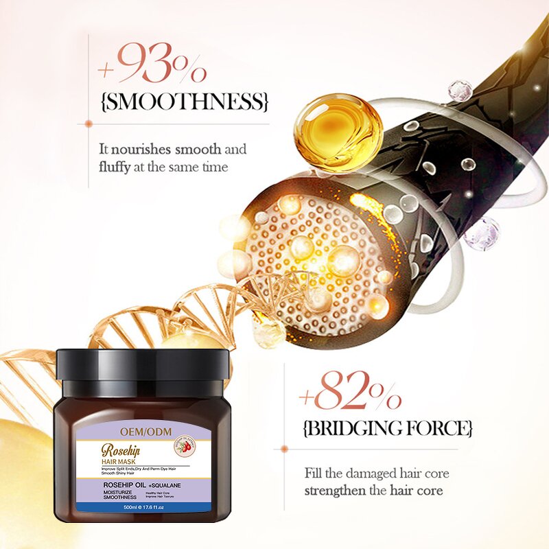Hair Mask Cream - Manufacturer - Custom Logo Repair Damaged Hair Rosehip Oil Collagen Smoothing
