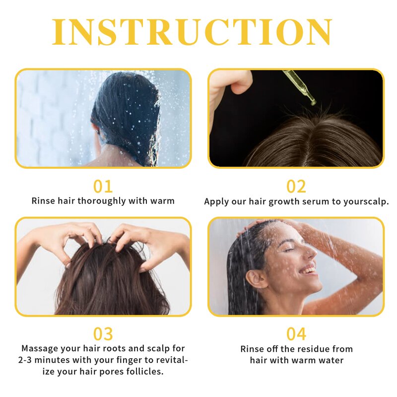 Hair Growth Serum - Manufacturer - OEM Ginger Rosemary Biotin Fast Effective Anti Loss Regrowth