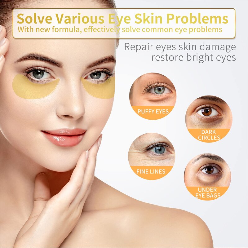 Collagen Eye Gel Pads - Manufacturer - 24K Gold Dark Circle Remover Anti Puffiness Wrinkle Eliminate