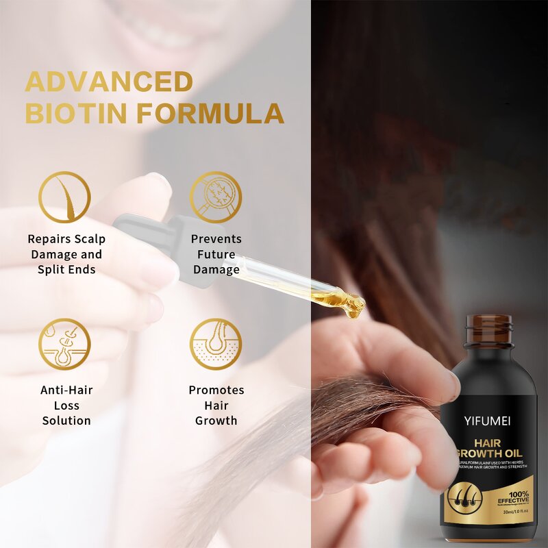 Biotin Hair Growth Serum - Manufacturer - Private Label 100% Effective Anti Loss Repair Regrowth