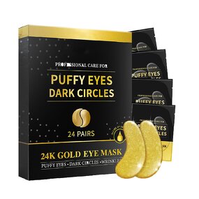 24K Gold Eye Masks - Manufacturer - Fine Lines Removal Dark Circles Under Eye Patches Anti Aging
