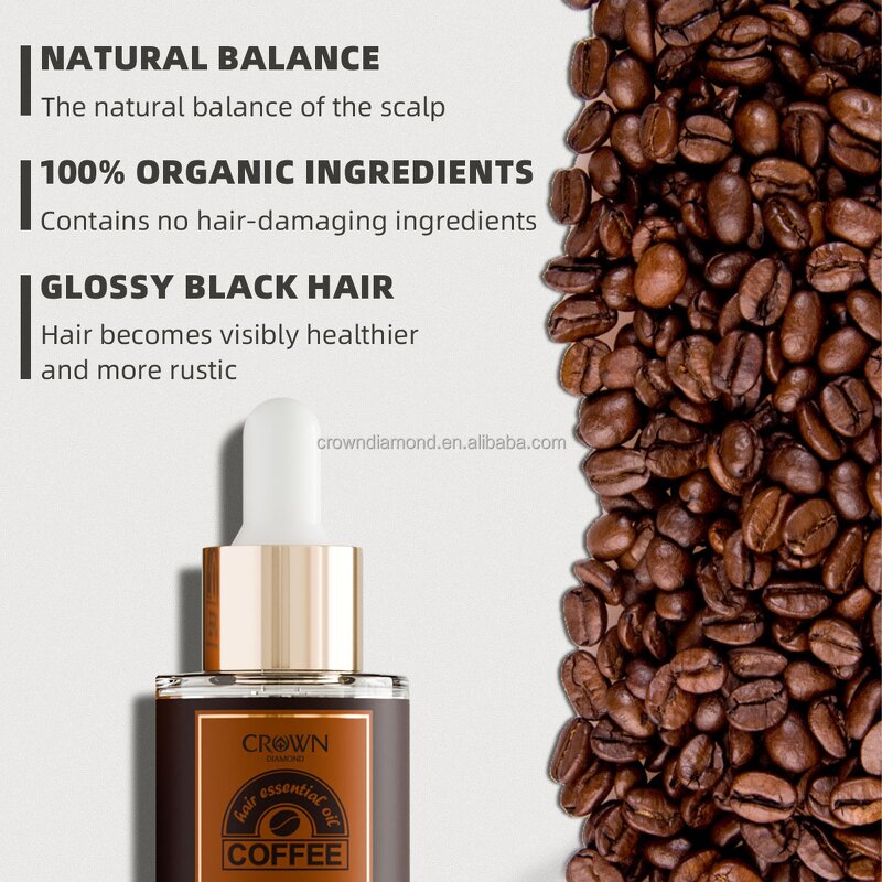 Caffeine Hair Growth Oil - Manufacturer - Private Label 100% Natural Scalp Care Anti Loss Regrowth