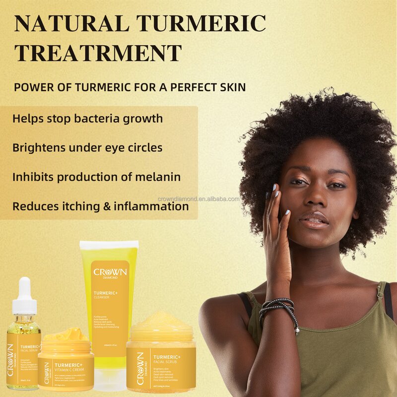 Turmeric Skincare Set - Manufacturer - Private Label Natural Anti Ageing Acne Lightening Whitening