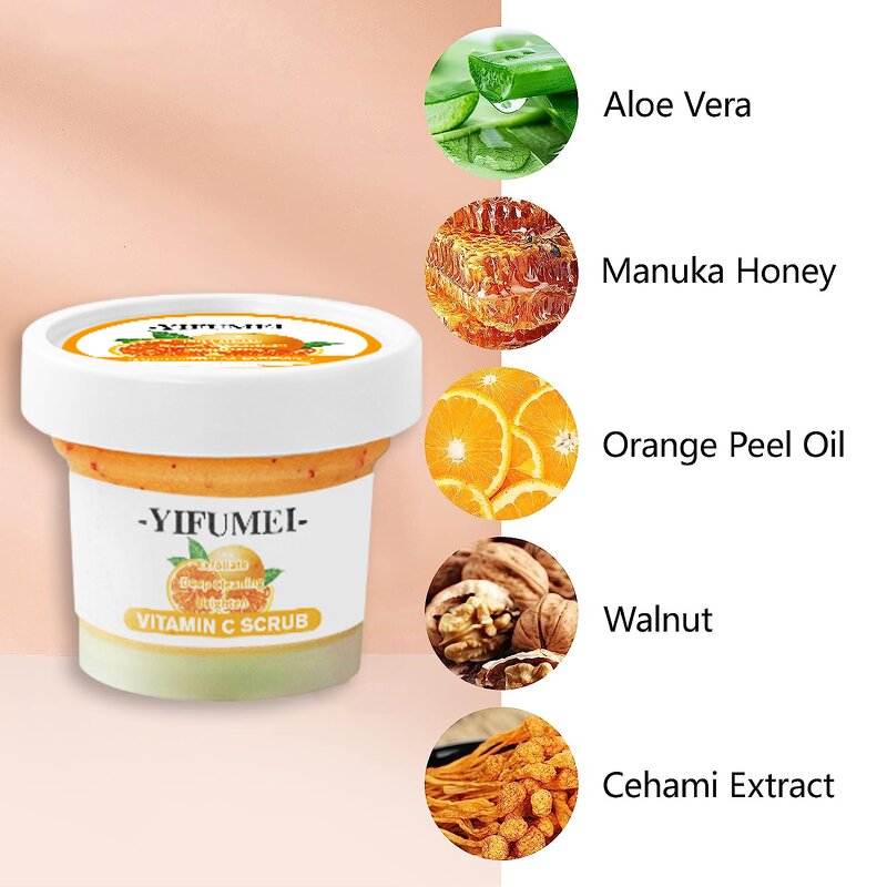 Body Scrub - Manufacturer - Wholesale Private Label Vitamin C Fruit Sugar Exfoliating Brightening